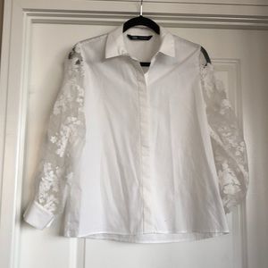 Zara Floral Sleeved Blouse